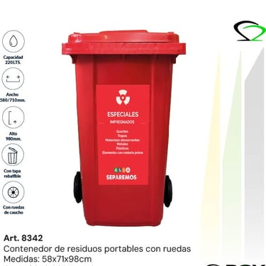 Contenedor diferenciado por tipo de residuo